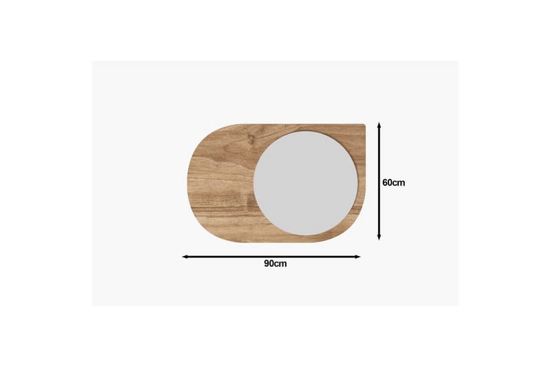 Speil Ravidas Valnøtt - Valnøtt - Hus & oppussing - Kjøkken & bad - Baderom - Baderomsmøbler & baderomsinnredning - Baderomsspeil