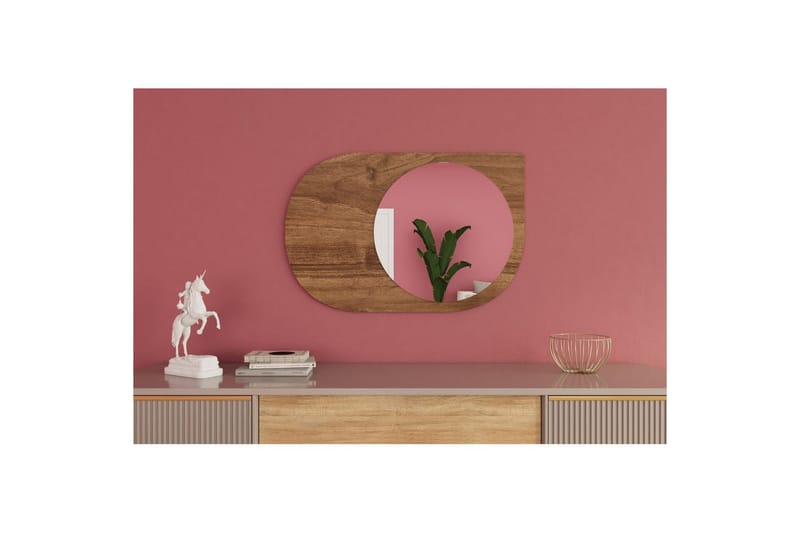 Speil Ravidas Valnøtt - Valnøtt - Hus & oppussing - Kjøkken & bad - Baderom - Baderomsmøbler & baderomsinnredning - Baderomsspeil