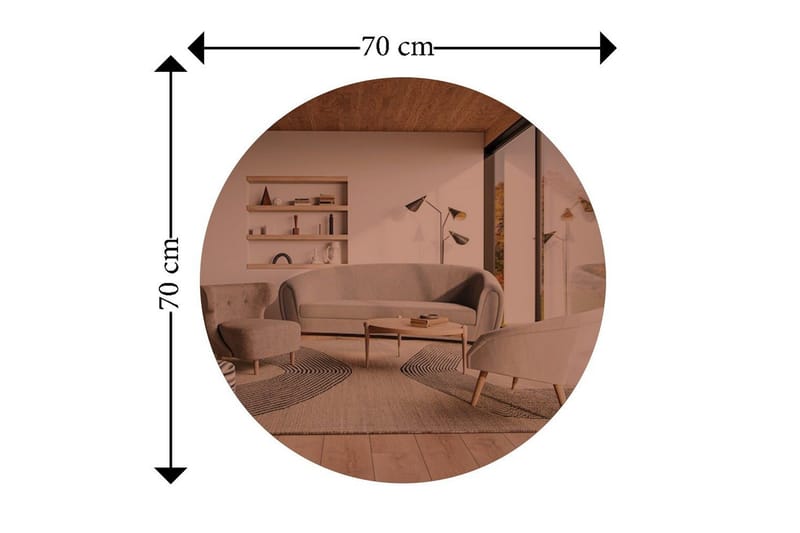 Speil Torlen Bronse / Gull - Bronse / Gull - Hus & oppussing - Kjøkken & bad - Baderom - Baderomsmøbler & baderomsinnredning - Baderomsspeil