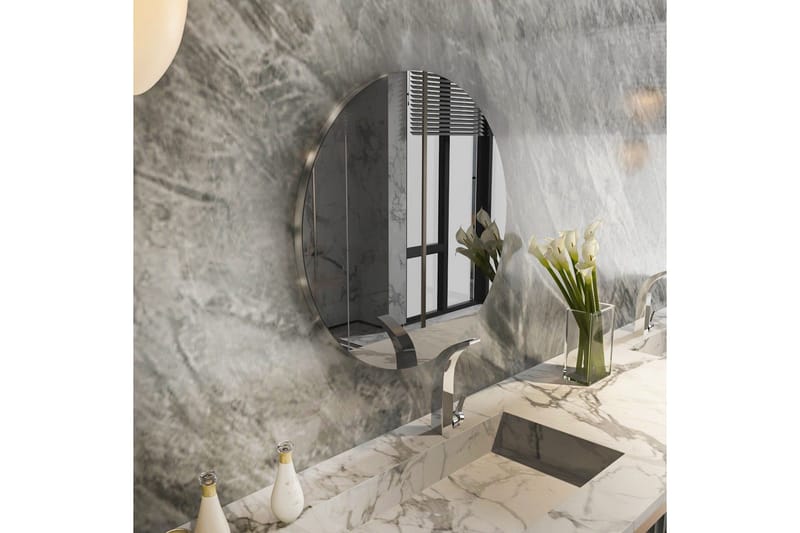Speil Torlen Mørk grå / Sølv - Mørk grå / Sølv - Hus & oppussing - Kjøkken & bad - Baderom - Baderomsmøbler & baderomsinnredning - Baderomsspeil