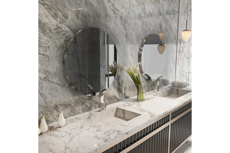 Speil Torlen Mørk grå / Sølv - Mørk grå / Sølv - Hus & oppussing - Kjøkken & bad - Baderom - Baderomsmøbler & baderomsinnredning - Baderomsspeil