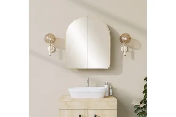 Heren Overskap med speil 45 cm - Beige - Hus & oppussing - Kjøkken & bad - Baderom - Baderomsmøbler & baderomsinnredning - Speilskap