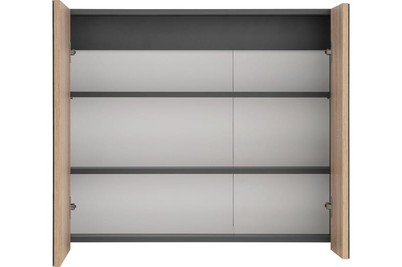 Hudnall Veggskap 2 Dører - Antrasitt/Hvit - Hus & oppussing - Kjøkken & bad - Baderom - Baderomsmøbler & baderomsinnredning - Speilskap