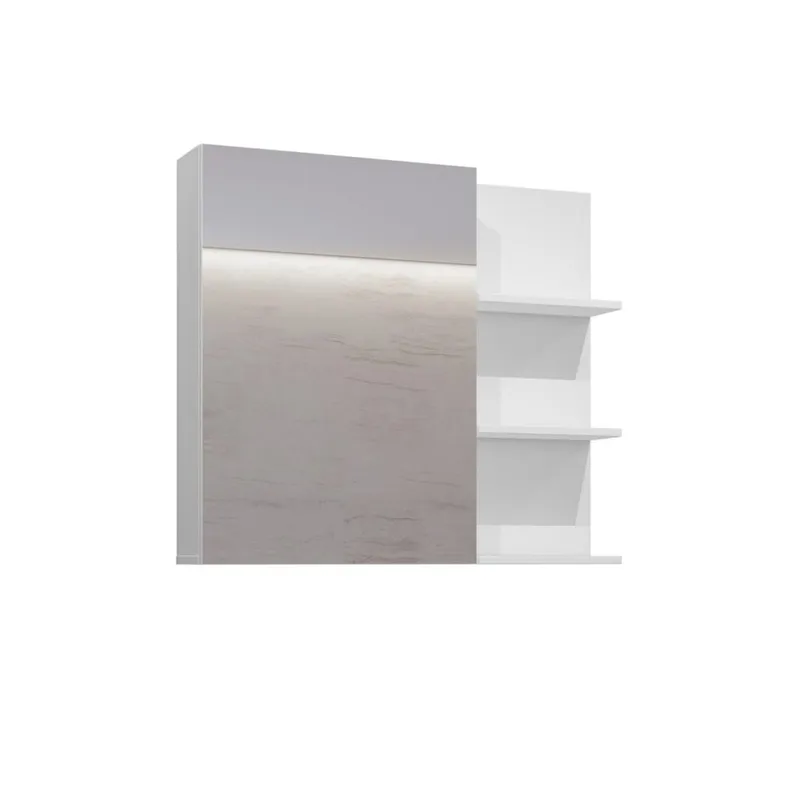 Speilskap Irvine 1 dør, Hvit Høyglans