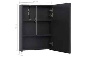 LED-speilskap til bad 50x13x70 cm - Antrasittgrå - Hus & oppussing - Kjøkken & bad - Baderom - Baderomsmøbler & baderomsinnredning - Speilskap