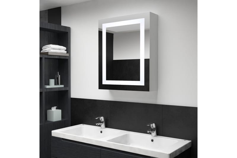 LED-speilskap til bad 50x13x70 cm - Speilskap
