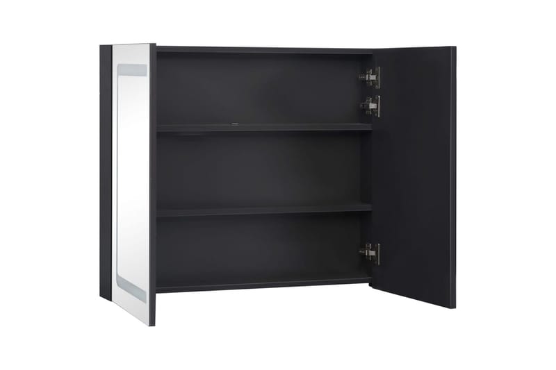 LED-speilskap til bad 80x12,2x68 cm - Antrasittgrå - Hus & oppussing - Kjøkken & bad - Baderom - Baderomsmøbler & baderomsinnredning - Speilskap
