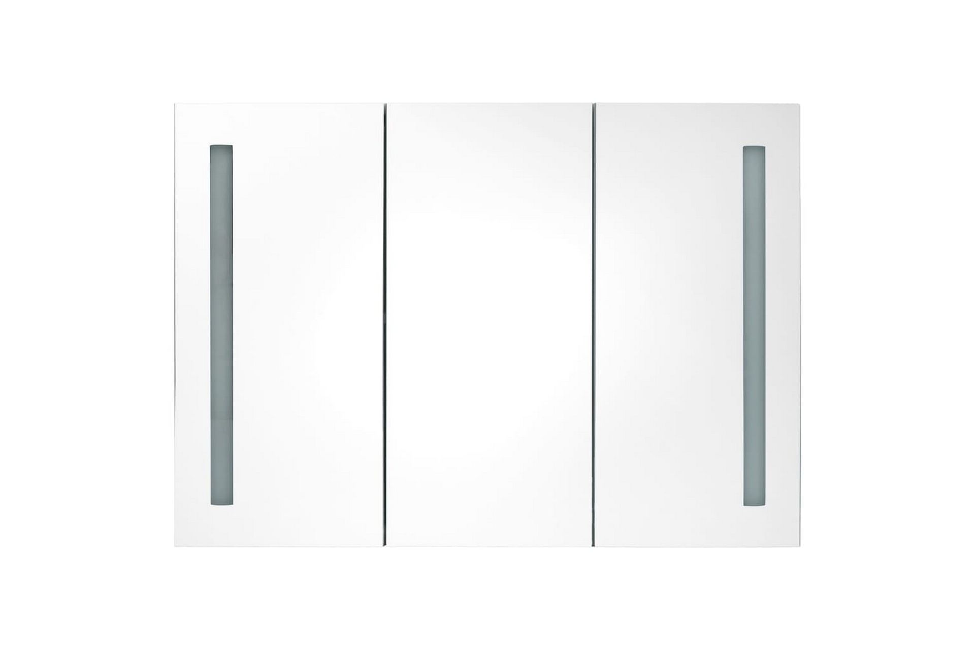 LED-speilskap til bad 89x14x62 cm eik - Hus & oppussing - Kjøkken & bad - Baderom - Baderomsmøbler & baderomsinnredning - Speilskap