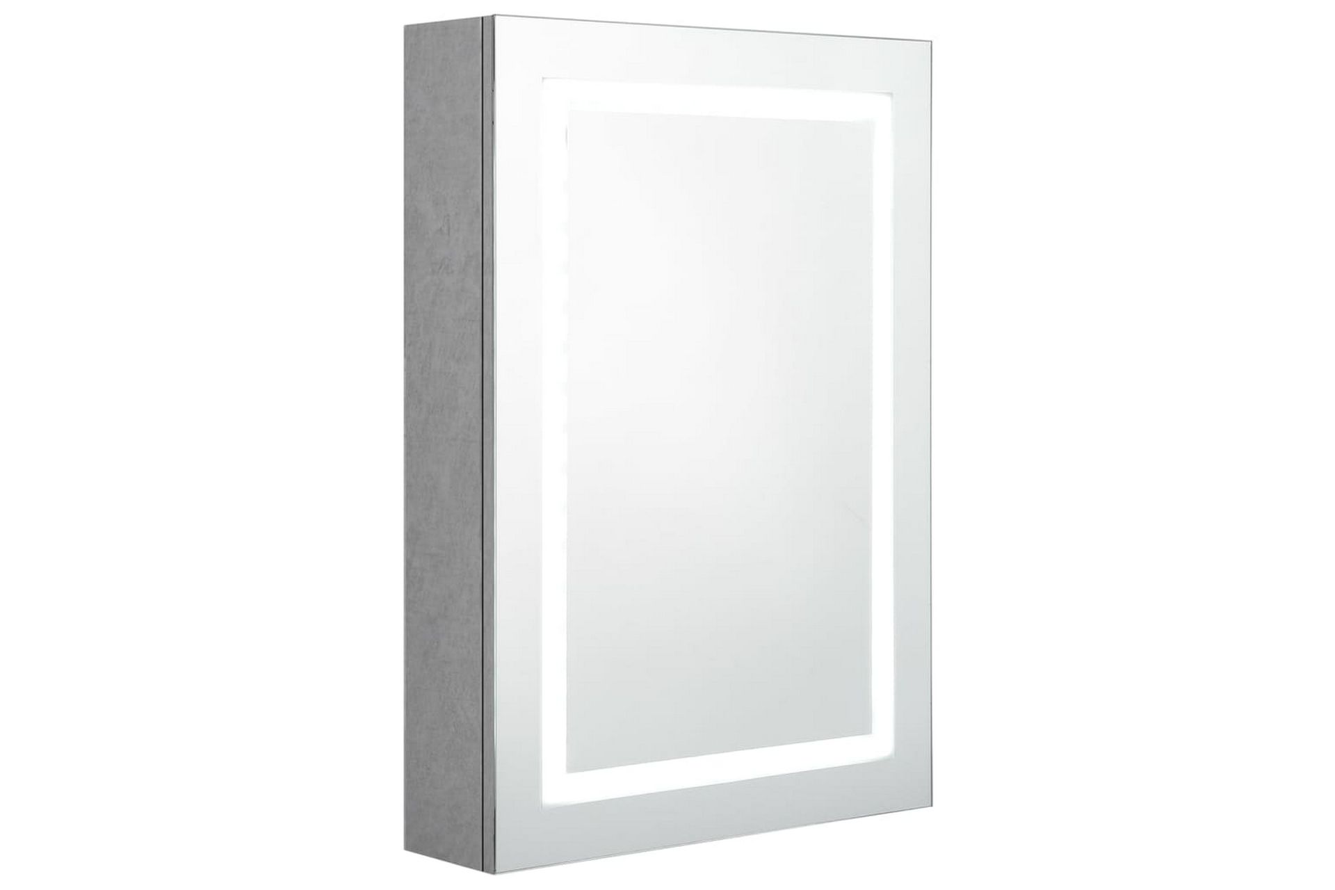 LED-speilskap til bad betonggrå 50x13x70 cm - Grå - Hus & oppussing - Kjøkken & bad - Baderom - Baderomsmøbler & baderomsinnredning - Speilskap