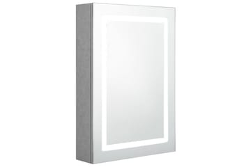 LED-speilskap til bad betonggrå 50x13x70 cm - Grå - Hus & oppussing - Kjøkken & bad - Baderom - Baderomsmøbler & baderomsinnredning - Speilskap