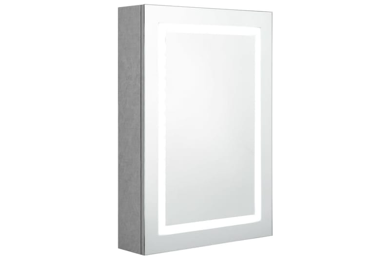 LED-speilskap til bad betonggrå 50x13x70 cm - Grå - Speilskap