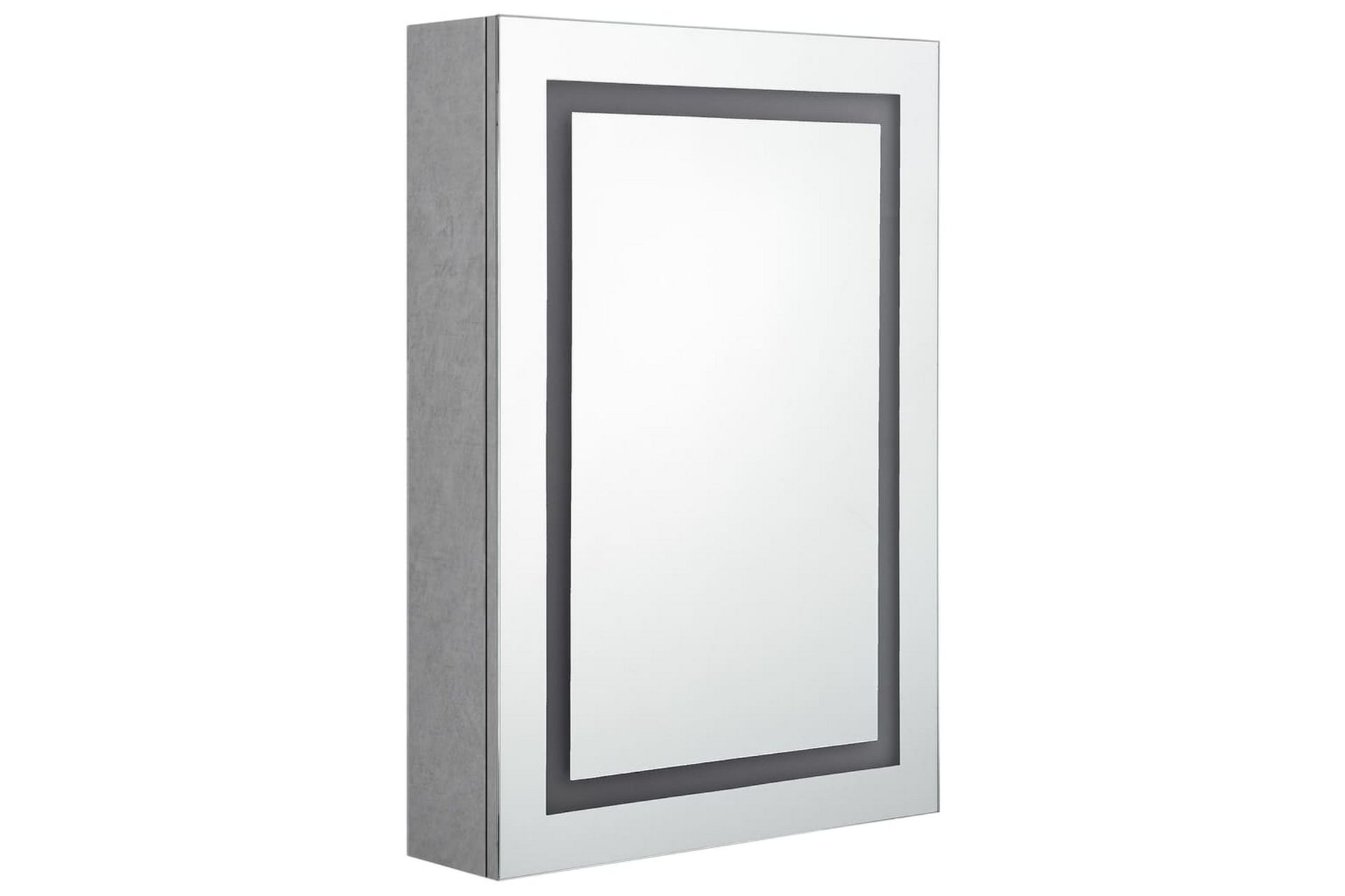 LED-speilskap til bad betonggrå 50x13x70 cm - Grå - Hus & oppussing - Kjøkken & bad - Baderom - Baderomsmøbler & baderomsinnredning - Speilskap