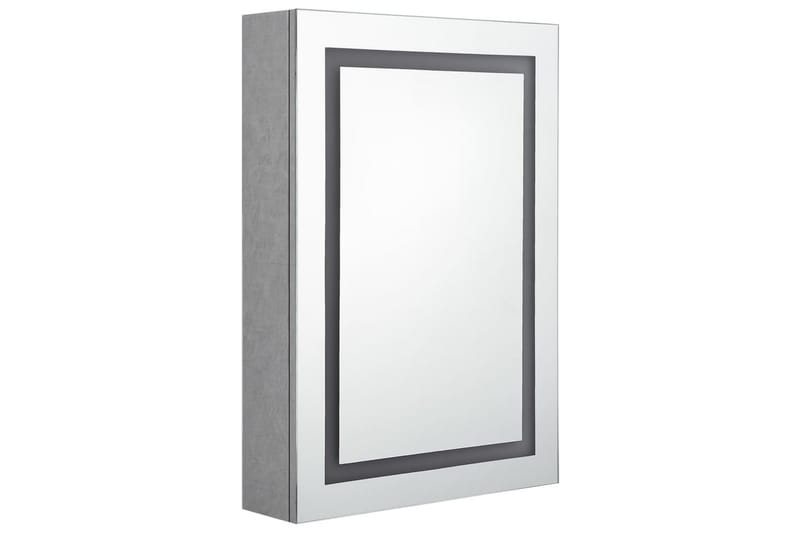 LED-speilskap til bad betonggrå 50x13x70 cm - Grå - Speilskap
