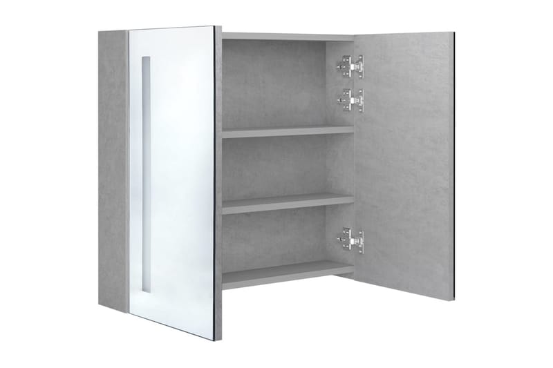 LED-speilskap til bad betonggrå 62x14x60 cm - Hus & oppussing - Kjøkken & bad - Baderom - Baderomsmøbler & baderomsinnredning - Speilskap