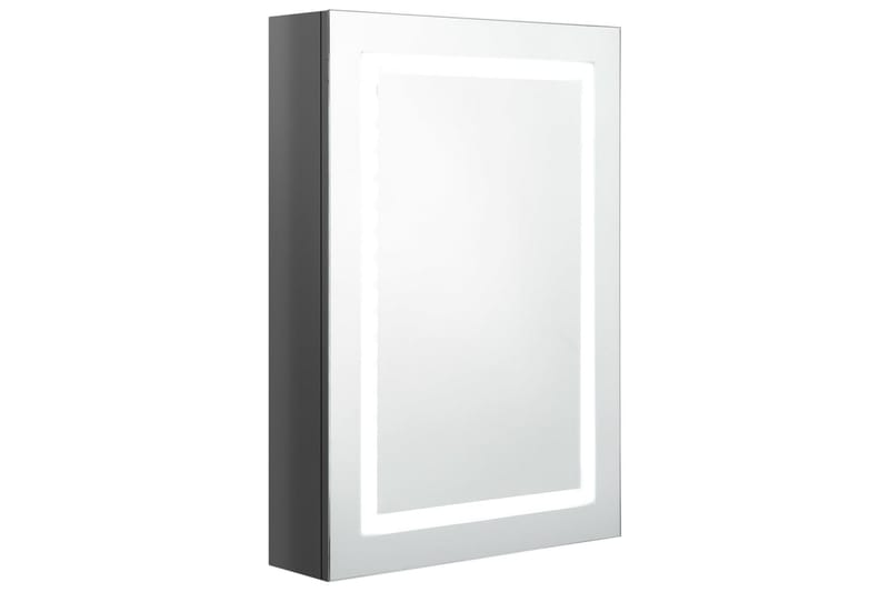 LED-speilskap til bad blank grå 50x13x70 cm - Grå - Speilskap