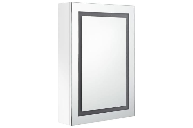 LED-speilskap til bad blank hvit 50x13x70 cm - Hvit - Speilskap