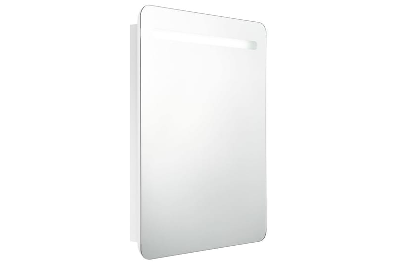 LED-speilskap til bad blank hvit 60x11x80 cm - Speilskap