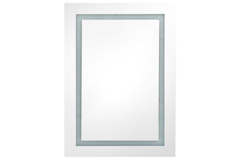 LED-speilskap til bad blank svart 50x13x70 cm - Svart - Speilskap