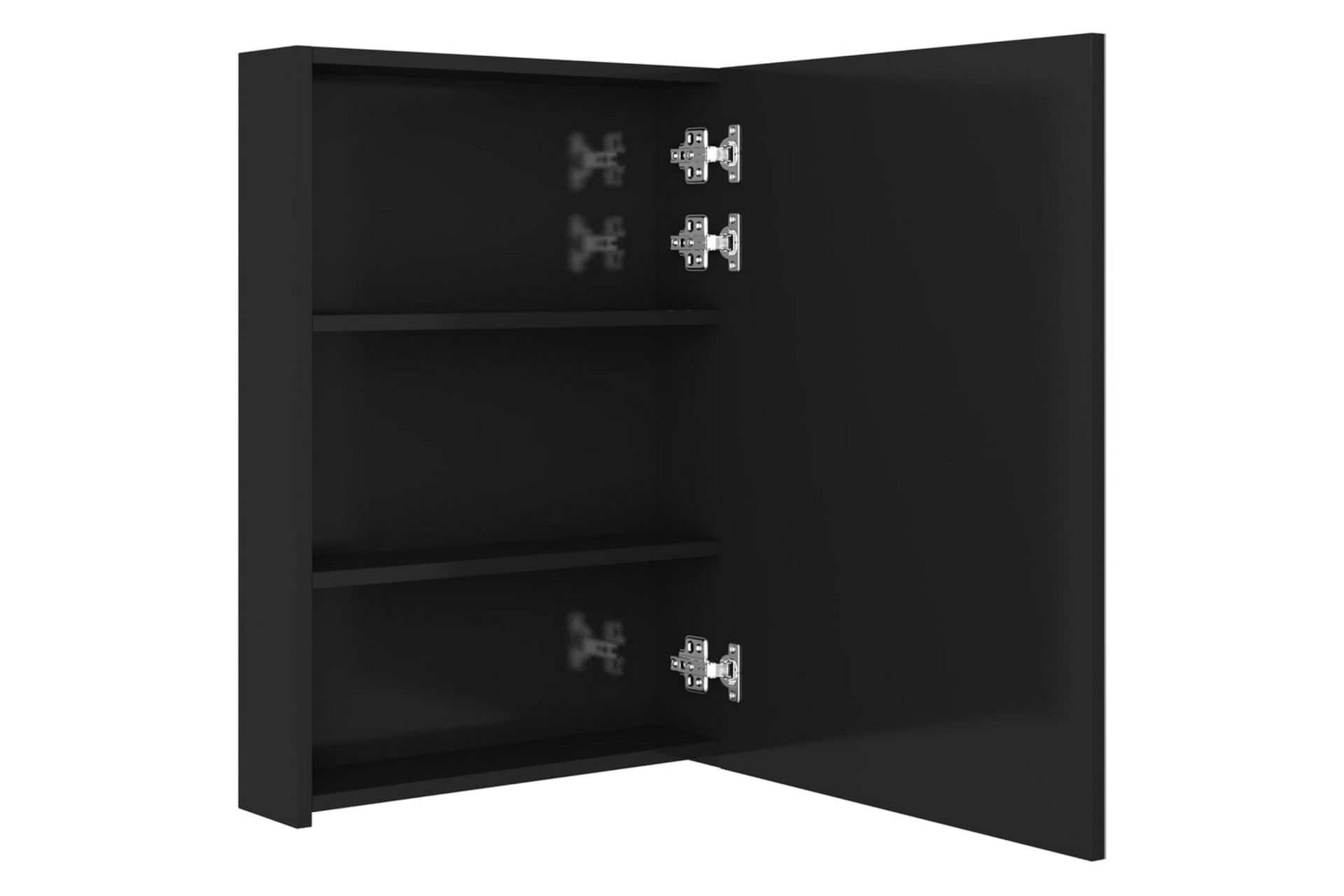 LED-speilskap til bad blank svart 50x13x70 cm - Hus & oppussing - Kjøkken & bad - Baderom - Baderomsmøbler & baderomsinnredning - Speilskap