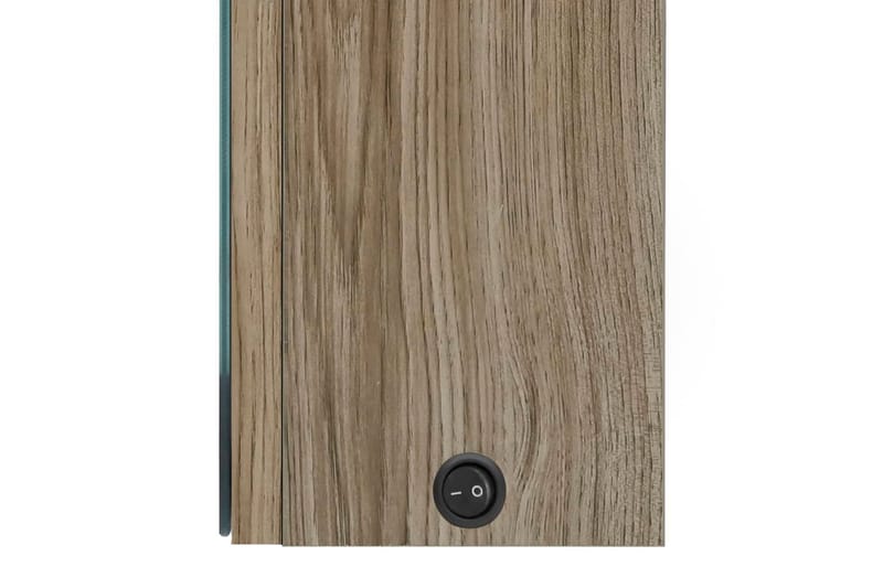 LED-speilskap til bad eik 50x13x70 cm - Brun - Hus & oppussing - Kjøkken & bad - Baderom - Baderomsm�øbler & baderomsinnredning - Speilskap