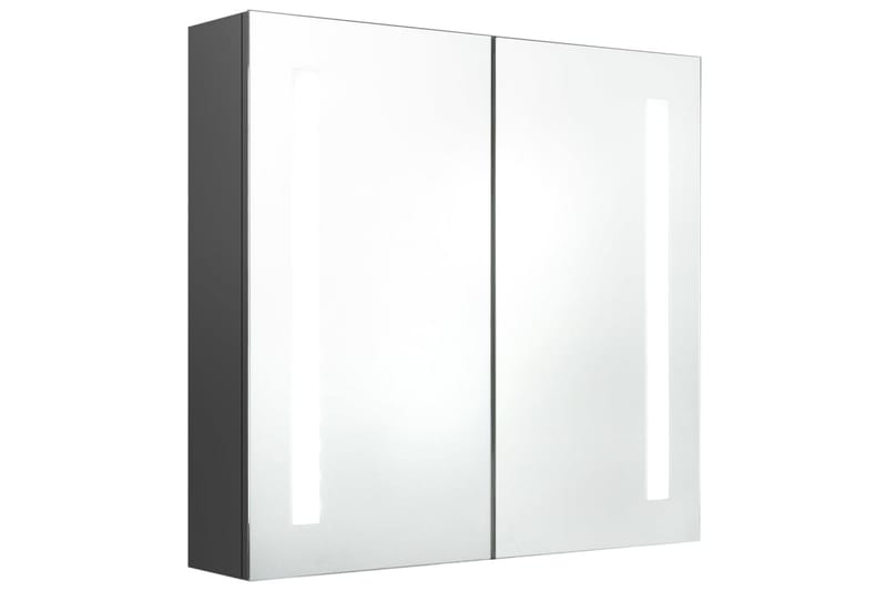 LED-speilskap til bad grå 62x14x60 cm - Grå - Hus & oppussing - Kjøkken & bad - Baderom - Baderomsmøbler & baderomsinnredning - Speilskap