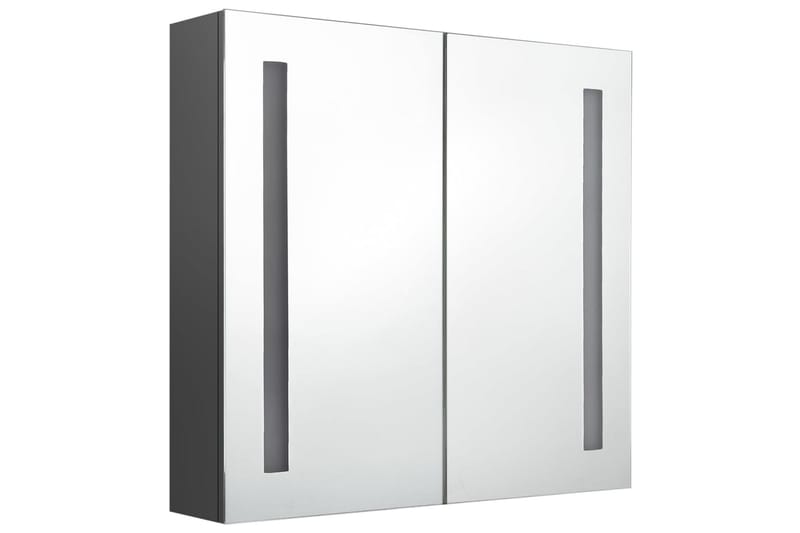 LED-speilskap til bad grå 62x14x60 cm - Grå - Hus & oppussing - Kjøkken & bad - Baderom - Baderomsmøbler & baderomsinnredning - Speilskap
