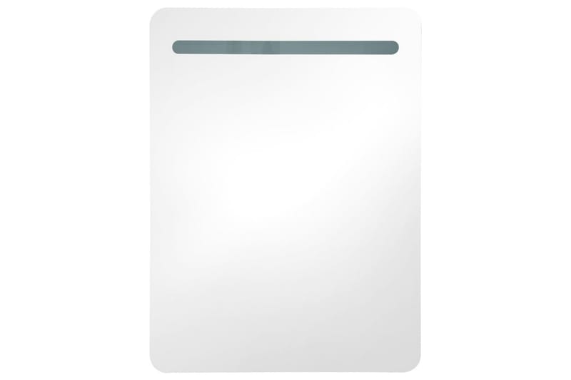 LED-speilskap til bad hvit og eik 60x11x80 cm - Hus & oppussing - Kjøkken & bad - Baderom - Baderomsmøbler & baderomsinnredning - Speilskap