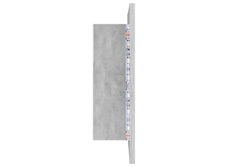 LED-speilskap til baderom betonggrå 40x12x45 cm - Grå - Hus & oppussing - Kjøkken & bad - Baderom - Baderomsmøbler & baderomsinnredning - Speilskap