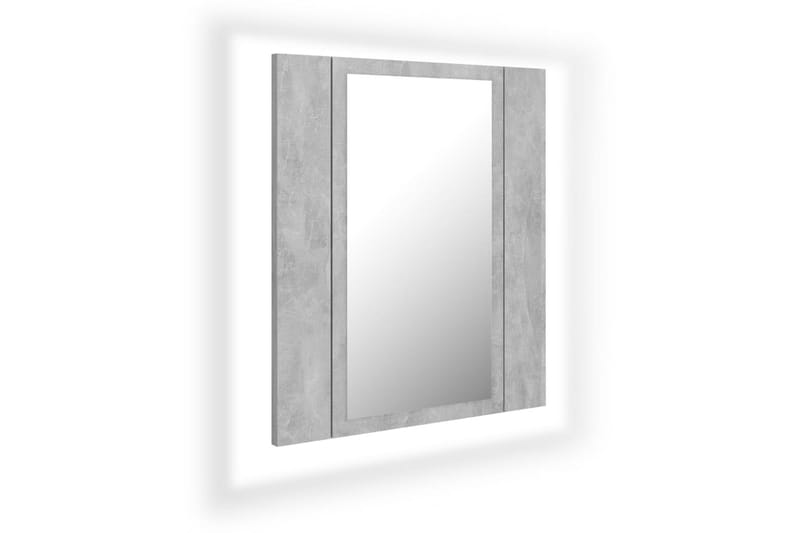 LED-speilskap til baderom betonggrå 40x12x45 cm - Grå - Hus & oppussing - Kjøkken & bad - Baderom - Baderomsmøbler & baderomsinnredning - Speilskap