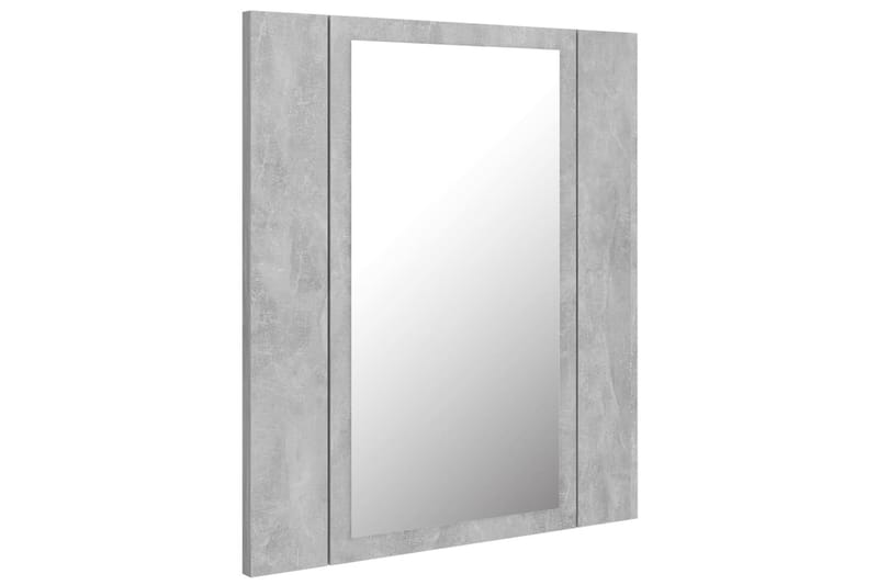 LED-speilskap til baderom betonggrå 40x12x45 cm - Grå - Hus & oppussing - Kjøkken & bad - Baderom - Baderomsmøbler & baderomsinnredning - Speilskap