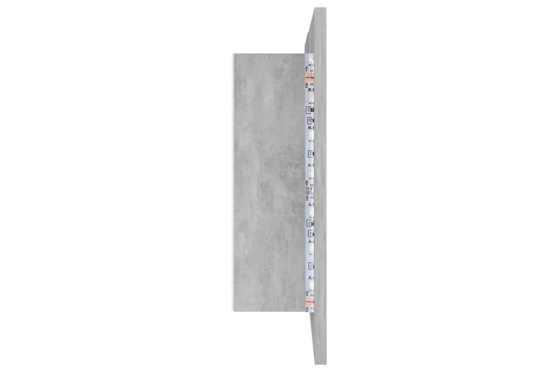 LED-speilskap til baderom betonggrå 80x12x45 cm - Grå - Hus & oppussing - Kjøkken & bad - Baderom - Baderomsmøbler & baderomsinnredning - Speilskap