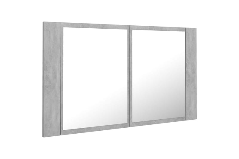 LED-speilskap til baderom betonggrå 80x12x45 cm - Grå - Hus & oppussing - Kjøkken & bad - Baderom - Baderomsmøbler & baderomsinnredning - Speilskap