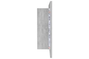 LED-speilskap til baderom betonggrå 90x12x45 cm - Grå - Hus & oppussing - Kjøkken & bad - Baderom - Baderomsmøbler & baderomsinnredning - Speilskap