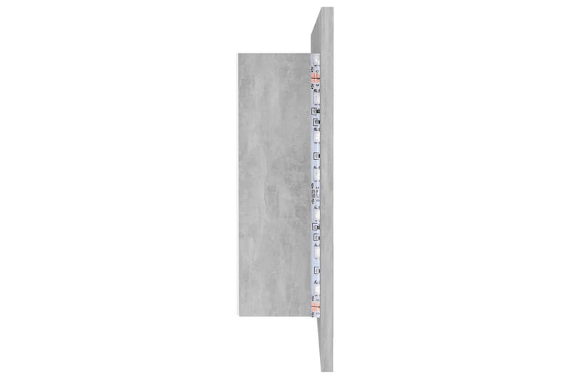 LED-speilskap til baderom betonggrå 90x12x45 cm - Grå - Hus & oppussing - Kjøkken & bad - Baderom - Baderomsmøbler & baderomsinnredning - Speilskap