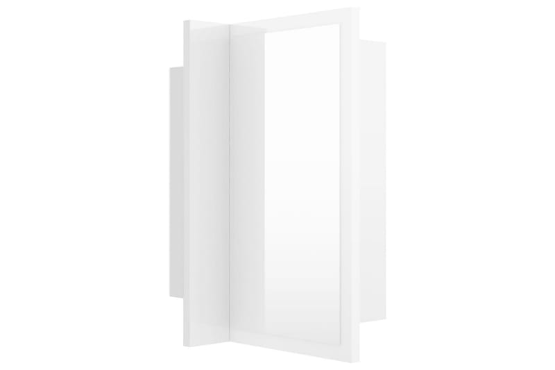 LED-speilskap til baderom høyglans hvit 40x12x45 cm - Hvit - Hus & oppussing - Kjøkken & bad - Baderom - Baderomsmøbler & baderomsinnredning - Speilskap