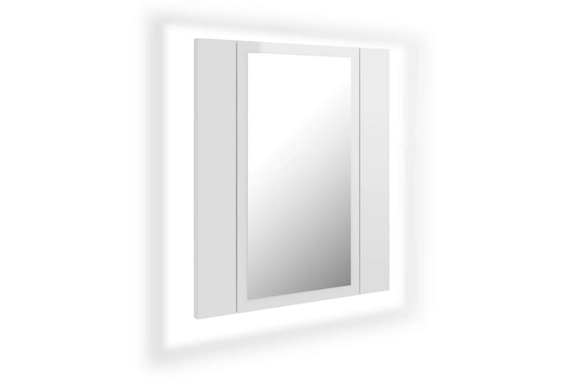 LED-speilskap til baderom høyglans hvit 40x12x45 cm - Hvit - Hus & oppussing - Kjøkken & bad - Baderom - Baderomsmøbler & baderomsinnredning - Speilskap