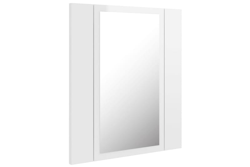 LED-speilskap til baderom høyglans hvit 40x12x45 cm - Hvit - Hus & oppussing - Kjøkken & bad - Baderom - Baderomsmøbler & baderomsinnredning - Speilskap