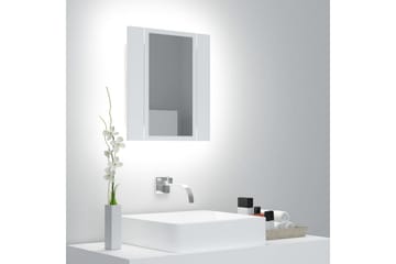 LED-speilskap til baderom hvit 40x12x45 cm - Hvit - Hus & oppussing - Kjøkken & bad - Baderom - Baderomsmøbler & baderomsinnredning - Speilskap