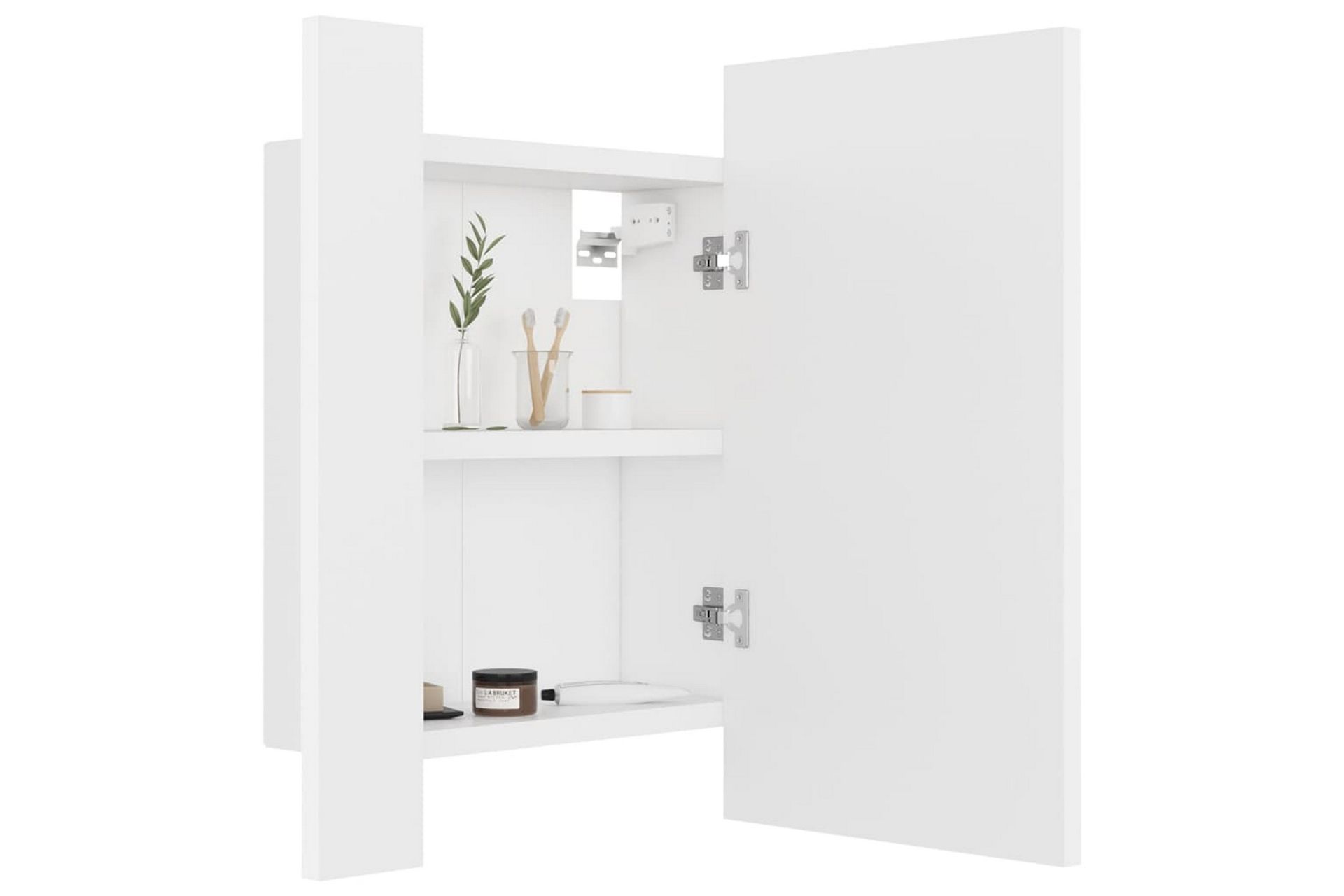 LED-speilskap til baderom hvit 40x12x45 cm - Hvit - Hus & oppussing - Kjøkken & bad - Baderom - Baderomsmøbler & baderomsinnredning - Speilskap