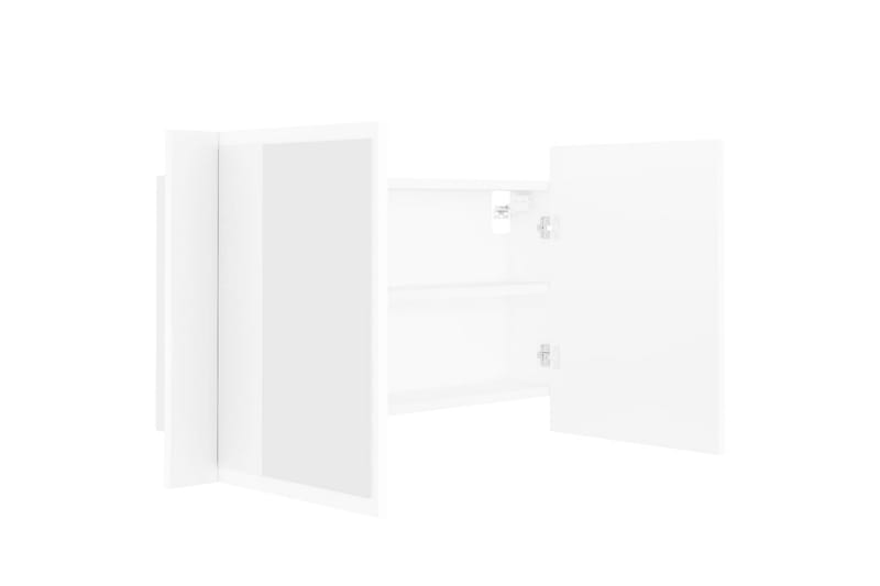 LED-speilskap til baderom hvit 80x12x45 cm - Hvit - Speilskap