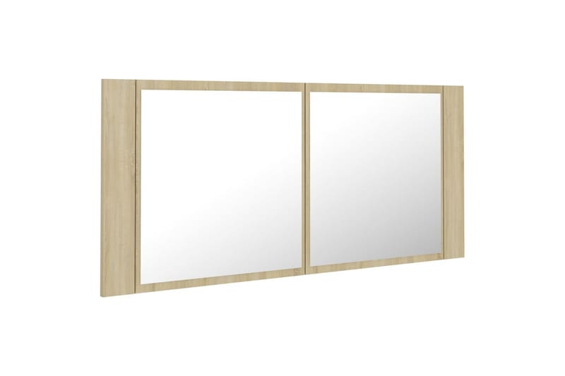LED-speilskap til baderom sonoma eik 100x12x45 cm - Brun - Hus & oppussing - Kjøkken & bad - Baderom - Baderomsmøbler & baderomsinnredning - Speilskap