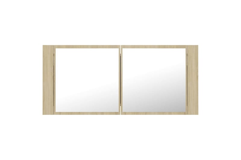 LED-speilskap til baderom sonoma eik 100x12x45 cm - Brun - Hus & oppussing - Kjøkken & bad - Baderom - Baderomsmøbler & baderomsinnredning - Speilskap
