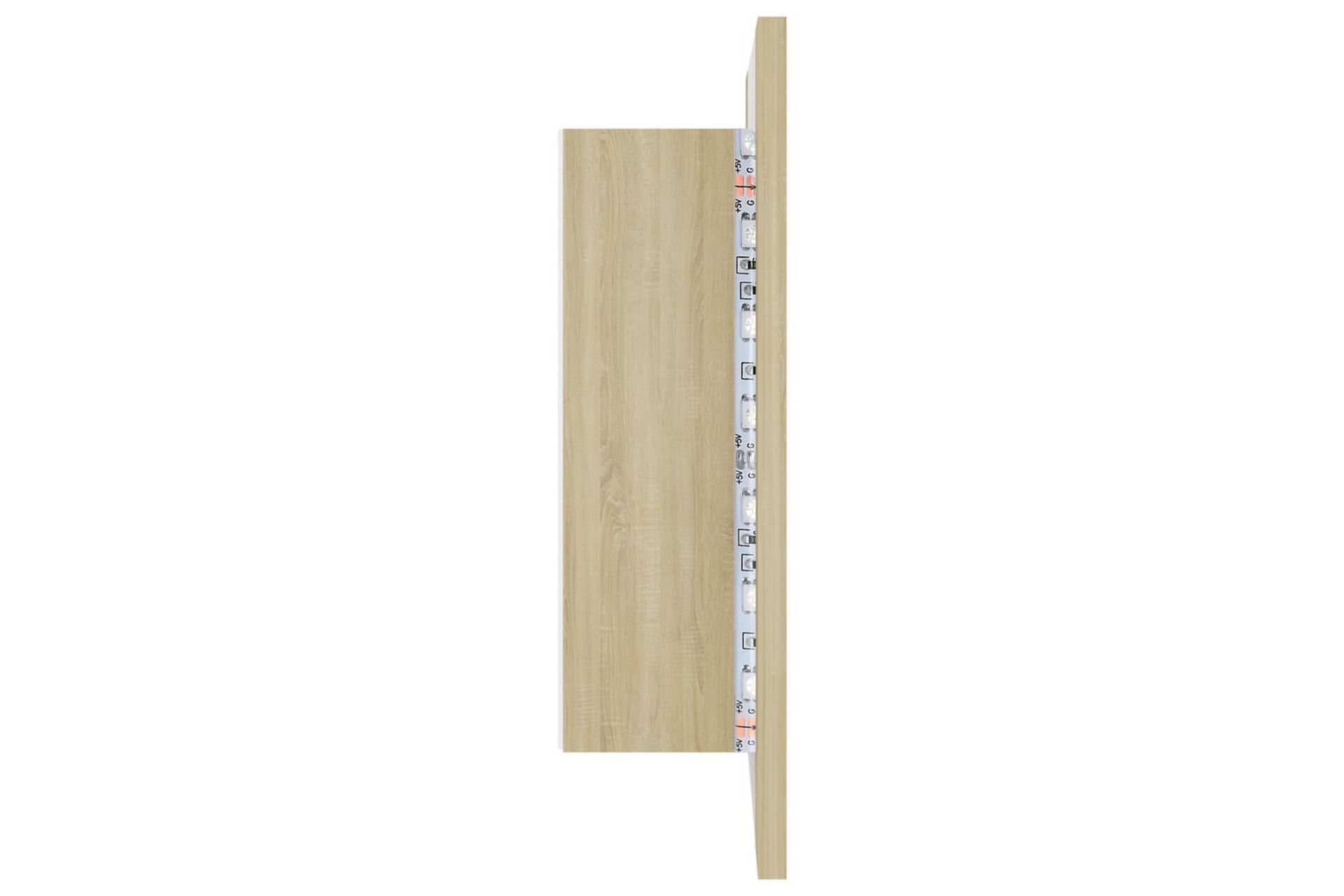 LED-speilskap til baderom sonoma eik 40x12x45 cm - Brun - Hus & oppussing - Kjøkken & bad - Baderom - Baderomsmøbler & baderomsinnredning - Speilskap
