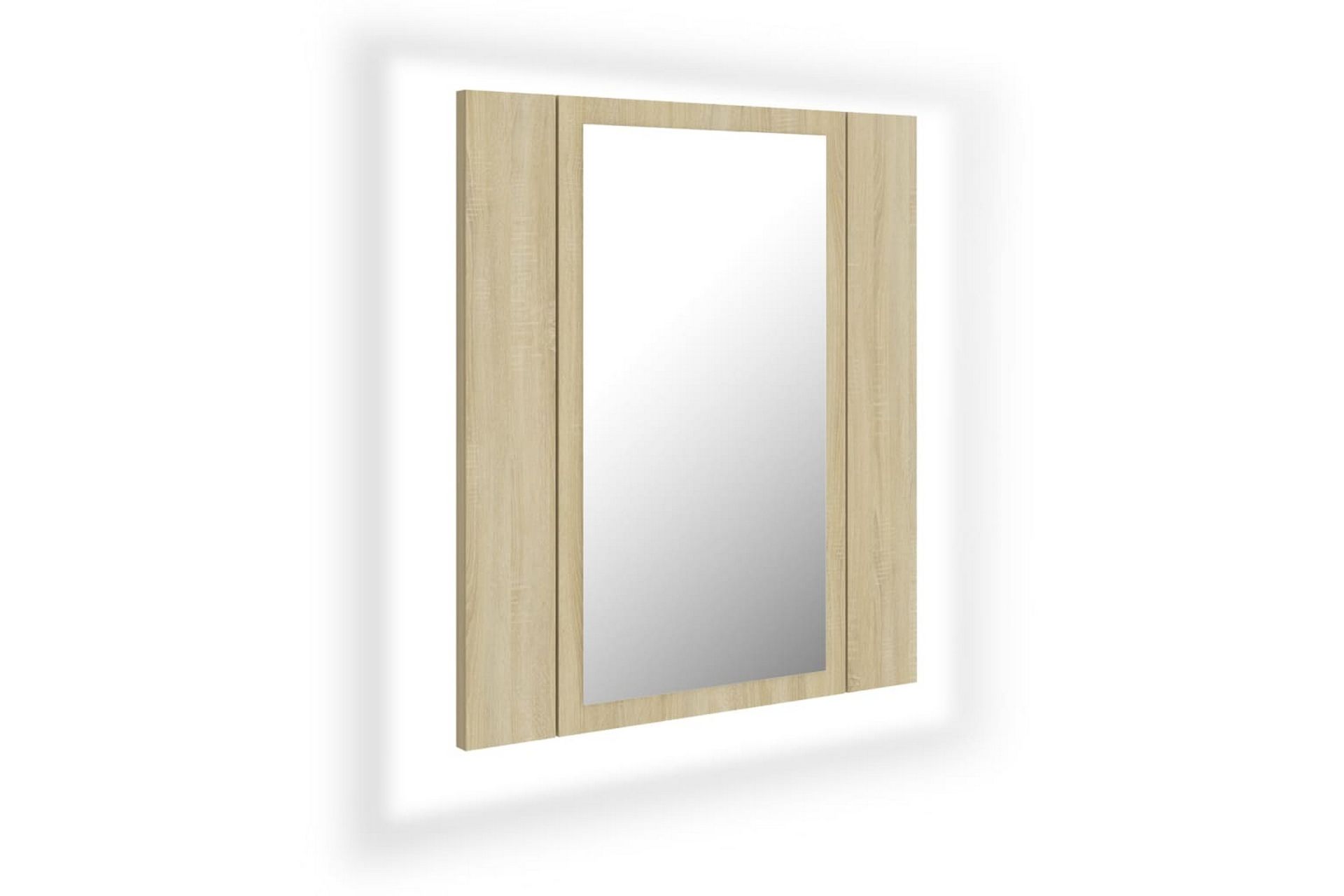 LED-speilskap til baderom sonoma eik 40x12x45 cm - Brun - Hus & oppussing - Kjøkken & bad - Baderom - Baderomsmøbler & baderomsinnredning - Speilskap