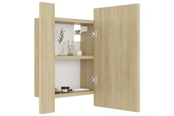 LED-speilskap til baderom sonoma eik 40x12x45 cm - Brun - Hus & oppussing - Kjøkken & bad - Baderom - Baderomsmøbler & baderomsinnredning - Speilskap