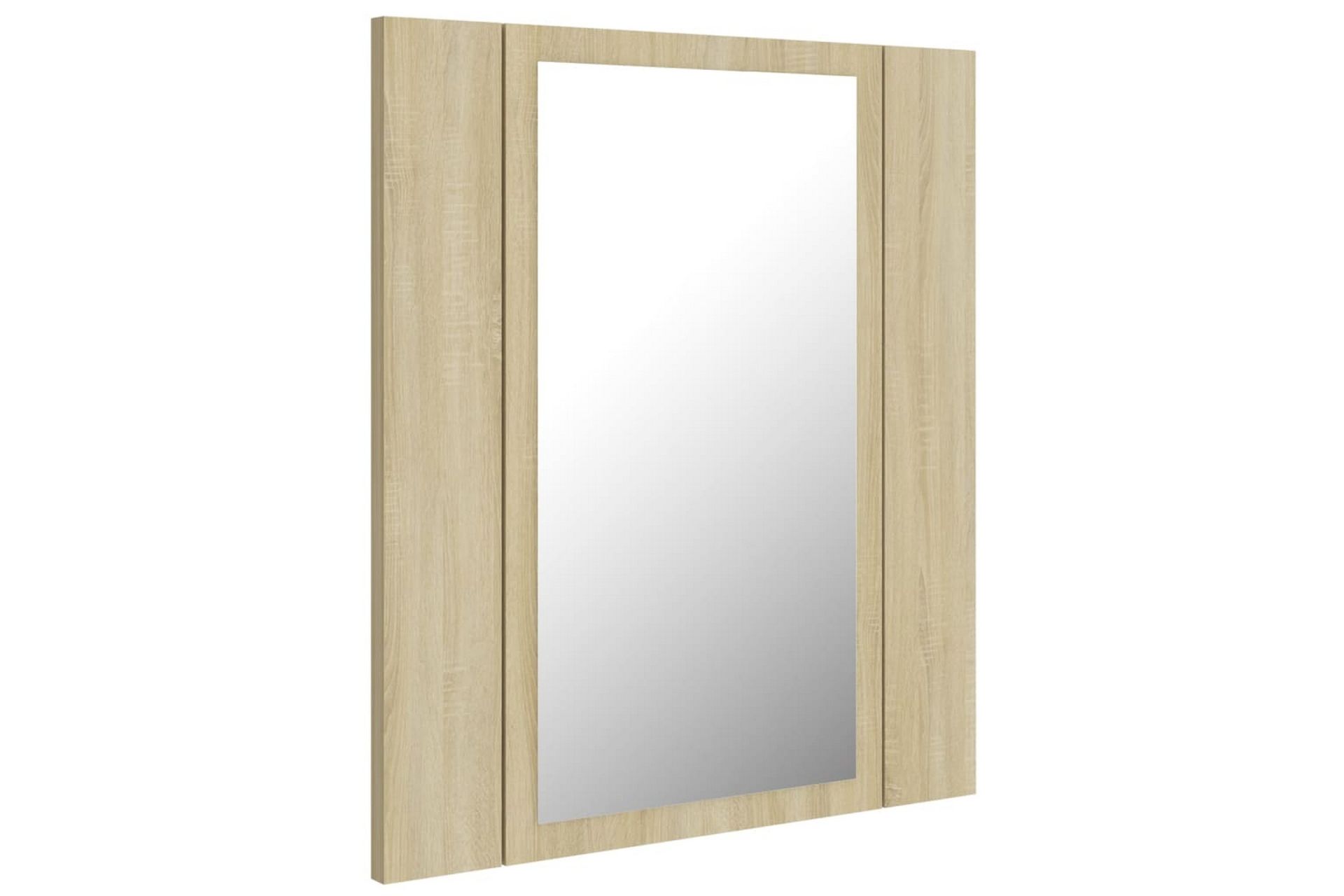 LED-speilskap til baderom sonoma eik 40x12x45 cm - Brun - Hus & oppussing - Kjøkken & bad - Baderom - Baderomsmøbler & baderomsinnredning - Speilskap