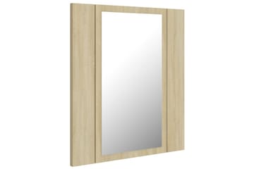 LED-speilskap til baderom sonoma eik 40x12x45 cm - Brun - Hus & oppussing - Kjøkken & bad - Baderom - Baderomsmøbler & baderomsinnredning - Speilskap