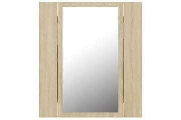 LED-speilskap til baderom sonoma eik 40x12x45 cm - Brun - Hus & oppussing - Kjøkken & bad - Baderom - Baderomsmøbler & baderomsinnredning - Speilskap