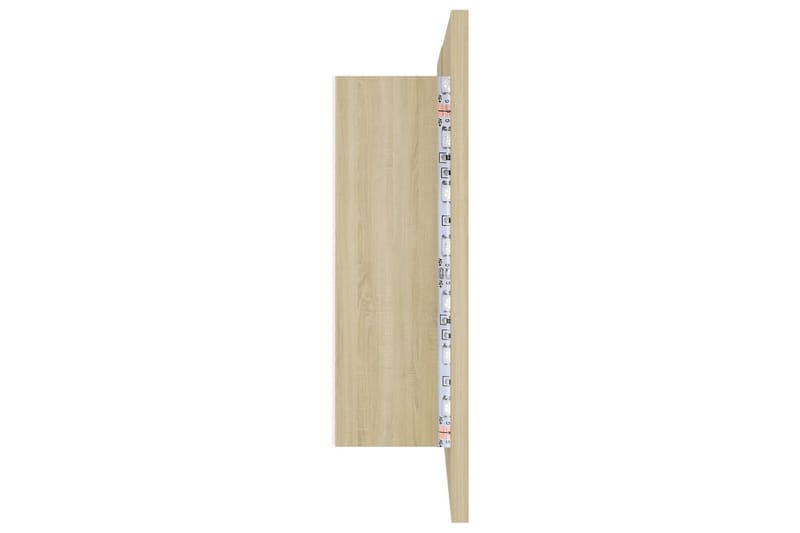 LED-speilskap til baderom sonoma eik 80x12x45 cm - Brun - Hus & oppussing - Kjøkken & bad - Baderom - Baderomsmøbler & baderomsinnredning - Speilskap