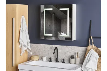 Mazarredo Skap til Badet 60 cm Speil med LED-belysning - Hvit - Hus & oppussing - Kjøkken & bad - Baderom - Baderomsmøbler & baderomsinnredning - Speilskap